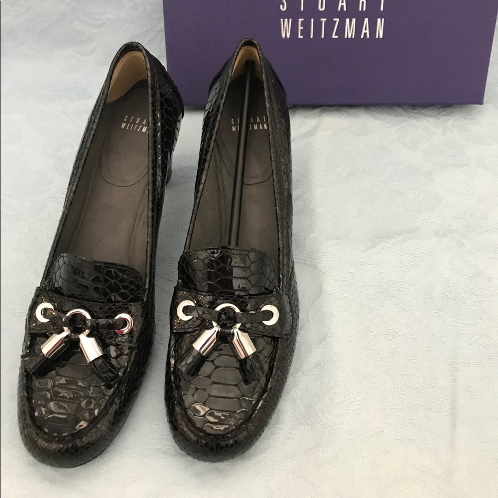 New Stuart Weitzman snakeskin pumps 10 N
